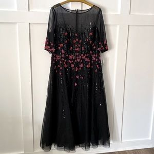 Gorgeous Teri Jon • Rickie Freeman Black Evening Dress • Perfect Christmas • 18